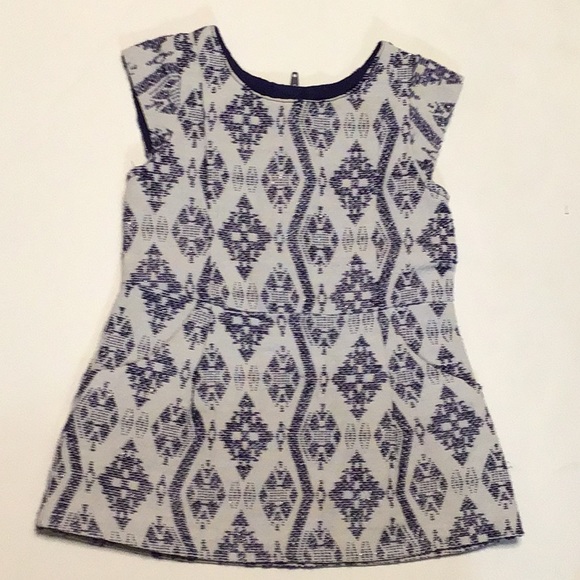 OshKosh B'gosh Other - Navy white and silver Dress Aztec print dress pockets and zipper 12 months